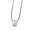 Collar Minimalista Cuadrado Metal Cepillado Moda Diseño de Nicho Cadena para Clavícula Accesorio Cadena para Sudadera Cadena para Suéter