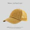 Gorra de Béisbol de Malla Lavada de Color Sólido para Primavera y Otoño, Versión Ligera, para Circunferencia de Cabeza Grande, Se Puede Hacer con Logo, para Actividades al Aire Libre, Ocio, Protección Solar, Deportes