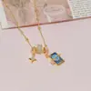 Collar con Colgante de Carta de Tarot Planeta Mundial Lujo Ligero Nicho Sentido de Alta Gama Cadena para Clavícula Estilo Suave Perfecto Todo Se Logrará Collar