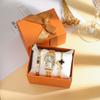 Reloj vintage para mujer, moda, reloj pequeño cuadrado para mujer, reloj de cuarzo, pulsera de diamante de amor, traje