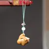 Personajes Tallados en Sándalo, Animales y Plantas, Colgantes para Cadena de Teléfono Móvil, Llaveros de Sándalo Verde y Palo de Rosa, Decoraciones para Mochilas