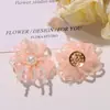 Fuegos Artificiales Dulces de Verano Flor Hueca Hecha a Mano con Perlas Pendientes DIY de Temperamento Suave Broche para Mujer Accesorios de Flor para Zapatos Hebilla para Zapatos