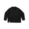 Wanlegetu Tendencia Retro Cuello Henry Waffle Sudadera Suéter Camisa Base Holgada para Hombre W927