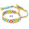 Pulseras Tejidas de Venta Caliente Europeas y Americanas, Pulseras de Amistad Arcoíris Hechas a Mano Estilo Étnico Nepalí, Joyería al por Mayor