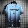 Transfronteiriço 2026 Verão Nova Marca Tendência Masculina Camiseta Gola Redonda Camiseta Jovem Estilo Coreano Casual Solto Top Manga Curta Masculino