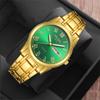 Reloj de pulsera para hombre de moda romana totalmente automático de una sola pieza Joker doble calendario correa de acero impermeable luminoso cuarzo