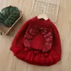 Conjunto Novo de Suéter e Saia Tutu para Meninas Outono e Inverno 2025 Conjunto de Saia Plissada Tricotada com Flores Feita à Mão para Meninas
