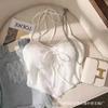 Camisola de encaje francés, dulce y versátil, camisola con tirantes halter, sujetador moderno para uso interior, ropa interior de belleza para la espalda