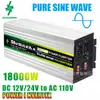 Inversor de onda senoidal pura de 12V a 110V 500W 800W 1000W 1500W 2000W 3000W con pantalla LED