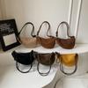 Bolso de Hombro para Mujer, Bolso de Gamuza de Nicho Otoñal, Nuevo Bolso Cruzado Versátil para el Día a Día, Bolso de Hombro Individual tipo Bollo