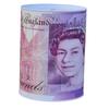 Cofrinho de Lata Redondo Dólar Euro Só Entra Troco para Receber Comércio Exterior