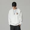 Sudadera de Manga Larga para Hombre Tallas Grandes 3015 Cuello Redondo de Primavera para Hombre Top Sencillo con Estampado de Oso de Dibujos Animados Camiseta Básica Holgada para Hombre