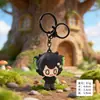 Demonio Gato Pequeño de Ojos Estrellados Luo Xiaohei Colgante Llavero Yiwu Pequeño Artículo Creativo Pequeño Regalo Decoración Mochila Venta al por Mayor