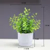 Planta Artificial Nueva Pequeña en Maceta Decoración de Escritorio para Sala de Estar Planta Verde Decoración de Entrada de Sala Pública Decoración de Gabinete de Vino Pequeños Adornos
