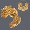 Fornecimento Exclusivo Transfronteiriço de Pulseiras Abertas Irregulares Estilo Europeu e Americano, Aço Inoxidável Galvanizado a Ouro Real 18K, Pulseiras Femininas de Luxo Leve Atacado