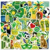 50 Pegatinas de Fútbol de Viaje Transfronterizo Brasil para Botellas de Agua Exteriores, Decoración de Equipaje, Pegatinas de Graffiti