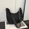 Bolsa Formato Dumpling, Simples e Estilosa, Bolsa Feminina, Nylon Leve, Moderna, Grande Capacidade, Bolsa de Ombro, Bolsa Transversal Casual para o Dia a Dia