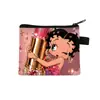 Bolsa de monedas de dibujos animados Miss Betty Estampado LOVE Cierre de cremallera Almacenamiento Bolsa pequeña Portátil para niñas Llavero para monedas Venta al por mayor
