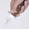 Cuchillo para ostras comercial para abrir ostras, Cuchillo para ostras casero de acero inoxidable engrosado, Cuchillo para ostras con mango de madera maciza, Abridor de conchas de mariscos