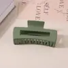 Pinza para el Cabello Mate Transfronteriza Tipo Pinza de Tiburón con Acabado de Alta Gama, Pinza de Garra Rectangular Simple de 13 cm, Tamaño Grande para Cabello Grueso, Accesorio para el Cabello para Mujer