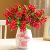 Adereços de Fotografia de Frutas Vermelhas Médias Simuladas Acessórios para Arranjo de Flores Caseiro Frutas Vermelhas Simuladas Decoração de Natal Mirtilo Frutas Vermelhas