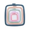 Accesorios para Máquina de Bordar Soporte de Flores de Ajuste Medio Bastidor de Bordado Redondo Camilla de Bordado Color Caramelo Plástico ABS Aro de Bordado Cuadrado