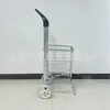 Carrito de compras plegable de cuatro ruedas portátil para el hogar con gran capacidad para la compra de comestibles y el transporte de equipaje, carro con ruedas engrosadas multifuncional