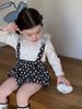 Ropa de Otoño para Niños, Conjuntos de Otoño para Bebés, Ropa Infantil Estilo Coreano, Camisas de Muñeca para Niñas, Tirantes, Pantalones que Cubren el Trasero Conjunto de Dos Piezas