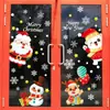 Pegatinas de Navidad sin Pegamento Muñeco de Nieve Pequeño Árbol de Navidad Decoración de Atmósfera Festiva Pegado Estático Decoración para Ventanas Accesorios
