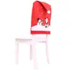 Cubierta de Silla de Sombrero de Navidad de Tela No Tejida Impresa Nueva Transfronteriza Cubierta de Respaldo de Taburete Silla Sombrero Grande Decoraciones Festivas