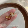 Brincos Vermelhos de Amor de Ano Novo Design Nicho Feminino 2025 Novo Luxo Leve Pequenos Requintados Brincos Dupla Face