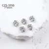 Joyería de Arte para Uñas con Diamantes de Zirconia Blanca Explosiva en Pila Decoración para Uñas Cuadradas Gruesas de Corazón con Diamantes Completos Hecha a Mano de Gama Alta