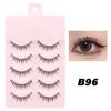 Dingsen Pestañas Postizas Mayoreo Suministro Estable 5 Pares de Pestañas Maquillaje Natural Maquillaje Diario Pestañas Cos