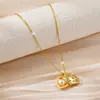 Comercio exterior transfronterizo simple moda titanio acero collar mujeres no se desvanece lujo todo combina personalidad estilo coreano cadena clavícula joyería