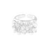 1060 Anillo de Racimo de Flores de Bolas de Corazón Versátil Diseño de Lujo Accesible de Nicho Estilo K Plata Esterlina S925 Anillo para Mujer