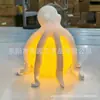 Lâmpada de Mesa Oceano Polvo Novo Produto Transfronteiriço Lâmpada de Mesa Decorativa Oceano Polvo Artesanato Impresso em 3D