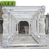 Suministro de Talla de Piedra, Stock Listo de Fábrica, Pabellones de Piedra con Figuras de Estilo Europeo, Adornos de Gazebo de Paisaje