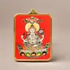 Pingente Thangka do Tibete Zakilam Quadrado Liga de Aço Titânio Dourado Vários Padrões de Minério Podem Escolher Direto da Fábrica