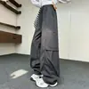 Pantalones anchos estilo ropa de trabajo para primavera y otoño para niñas, pantalones rectos holgados para estudiantes, pantalones casuales adelgazantes de moda coreana para niños mayores
