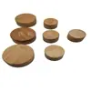 Cajas de Embalaje al por Mayor con Tapa y Base de Bambú y Madera, Cajas de Regalo y para Monedas Conmemorativas de Madera Maciza, Cajas Redondas, Cajas Pequeñas, Cajas de Almacenamiento de Joyería de Madera