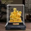 Ornamento de Veludo Flocado Ano do Carneiro Dourado Auspicioso e Desejoso Próspero Riqueza Presente de Reunião Anual Atraindo Riqueza e Tesouro Ornamento