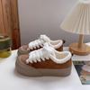 Versión coreana de Beier de zapatillas con forro polar otoño nuevo tendencia de zapatillas de calle alta Joker deportivas de suela fina para mujer BE-6792