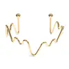 Nueva Moda Trendy Versátil Fresco DIY Joyería Hecha a Mano Joyería de Acero Inoxidable Pulsera de Lujo Ligero Onda