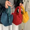 Bolso Cubo Textura Escarchada Retro Bolso Pequeño para Mujer 2026 Nueva Moda Bolso de Mano para Viajes Diarios Bolso Cruzado Casual al Hombro