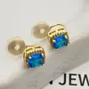 Pendientes Cuadrados Pequeños de Circonita Cúbica para Mujer Moda Sencillo Estilo Europeo y Americano Pendiente Nuevo Ligero Lujo Versátil Soporta Venta al por Mayor
