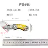 Mango de Turquesa Amarilla Navaja de Bolsillo Navaja Portátil para Exteriores Cuchillo Hecho a Mano Transfronterizo Acero de Damasco Navaja Plegable Navaja para Frutas