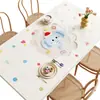 Mantel de Mesa con Animales de Dibujos Animados, Mantel de Vidrio Suave Degradado, Mantel Impermeable y a Prueba de Aceite sin Lavado, Mantel de Mesa de Café de Lujo Ligero, Mantel Protector