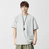 Camisetas Deportivas Transpirables Frescas de Manga Corta de Verano para Hombres y Mujeres, Tops de Marca de Moda de Manga Media Holgados para Parejas, Tops Versátiles