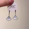Pendientes Personalizados, Nuevos Pendientes de Moda Francesa con Forma de Abanico de Nicho de Lujo, Accesorios de Oreja de Cristal de Gama Alta