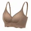 Sujetador push-up Zeriluna con dobladillo ondulado y cierre frontal, hipoalergénico, transpirable, cómodo, sin costuras, moderno, sexy, estilo francés